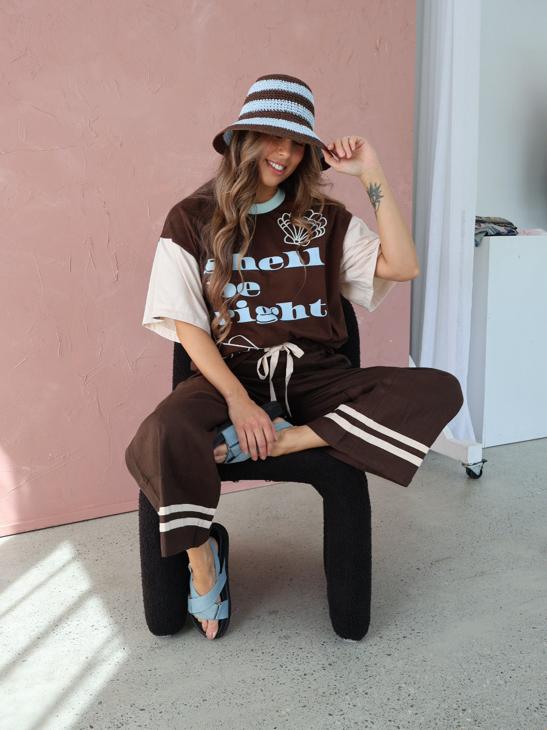 Morning Mantra Oversized Tee | Shell