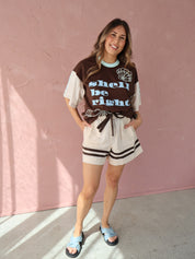 Morning Mantra Oversized Tee | Shell