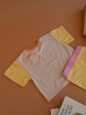 The Perfect Peachy Set: Oversized Kids Tee + Bambino Flare Pants