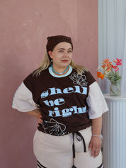 Morning Mantra Oversized Tee | Shell