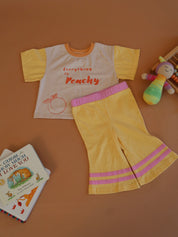 The Perfect Peachy Set: Oversized Kids Tee + Bambino Flare Pants