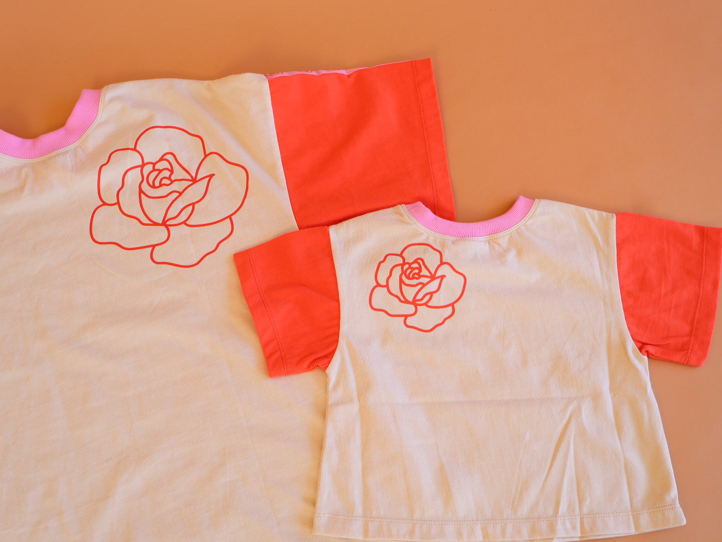 The Perfect Rosey Set: Oversized Kids Tee + Bambino Flare Pants