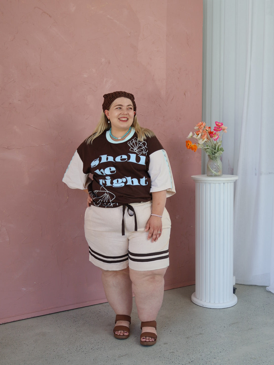 Morning Mantra Oversized Tee | Shell