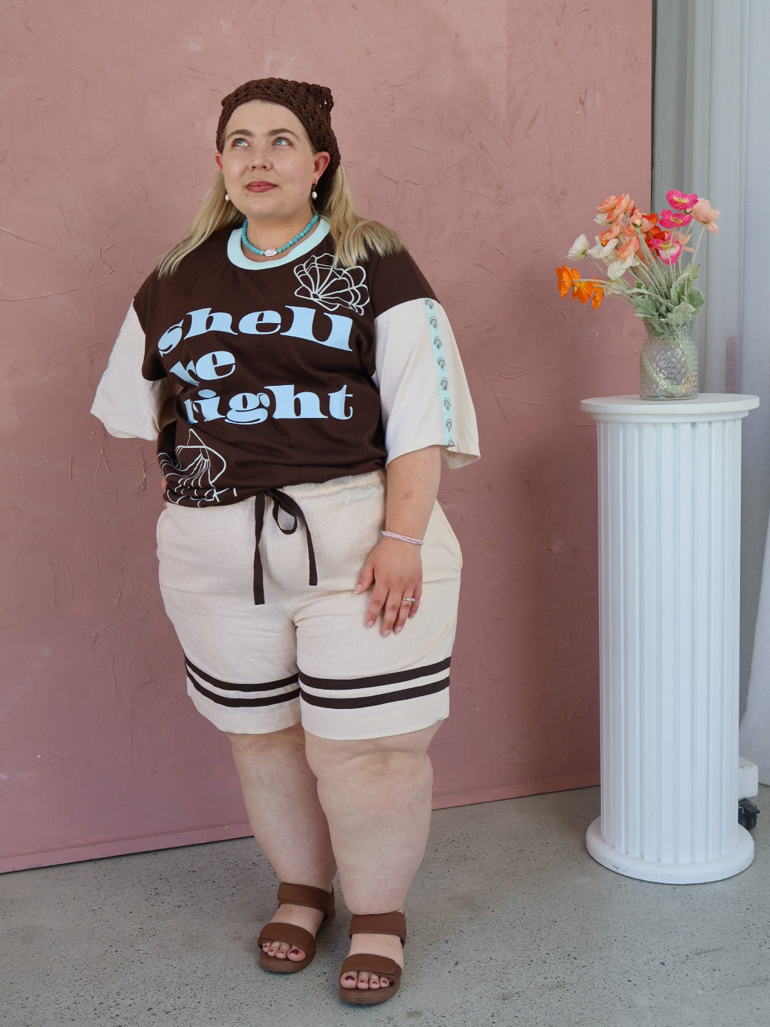 Margo Shorts | Natural + Coco Linen