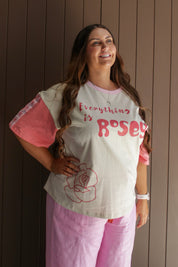 Oversized Cotton Tee | Rosey
