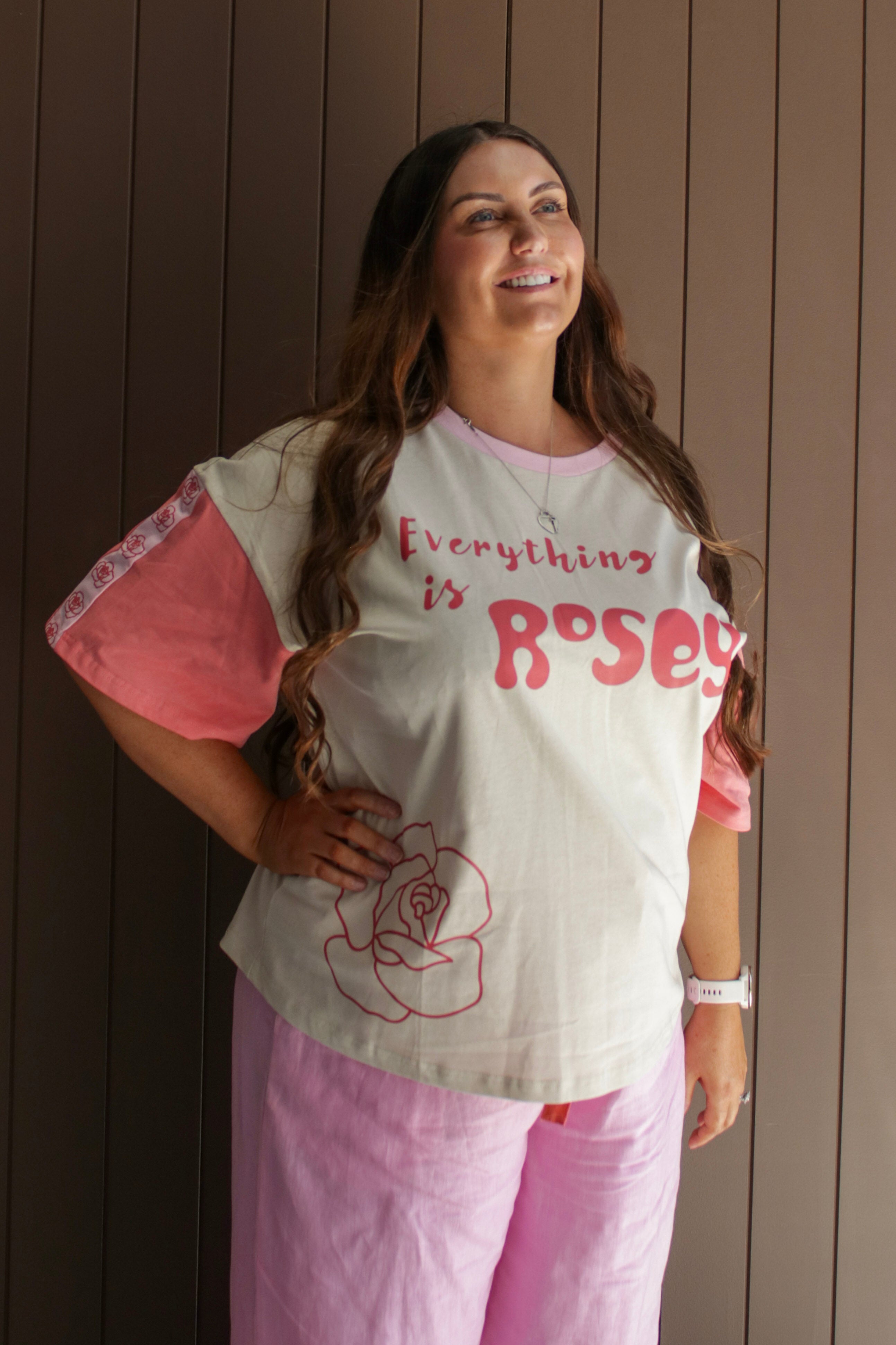 Oversized Cotton Tee | Rosey