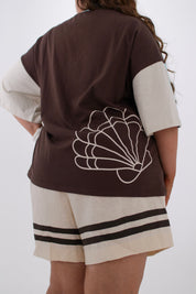 Oversized Cotton Tee | Shell