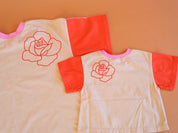 The Perfect Rosey Set: Oversized Kids Tee + Bambino Flare Pants