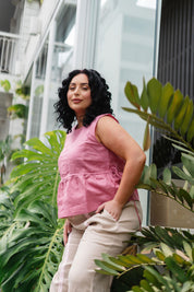 Peplum Linen Top | Petal
