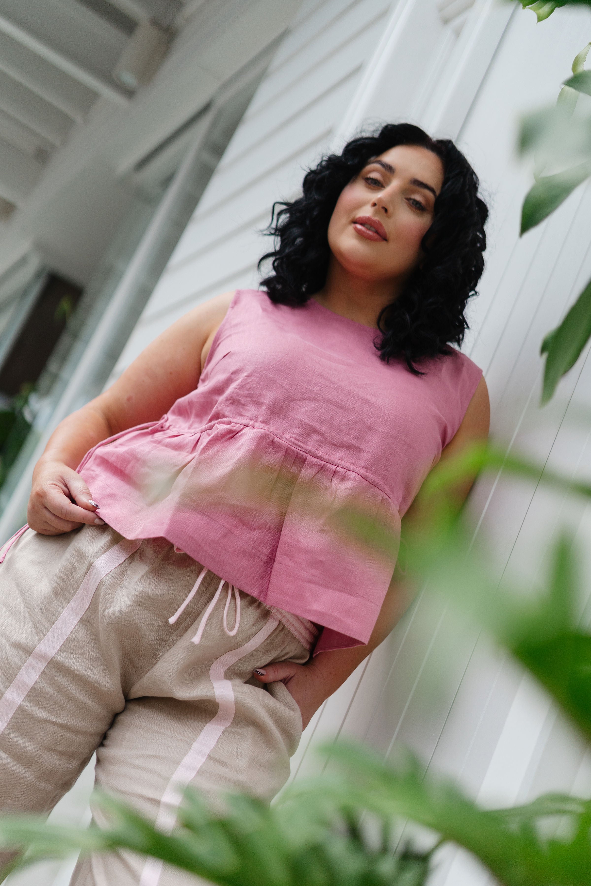 Peplum Linen Top | Petal – ROSE + REGGIE