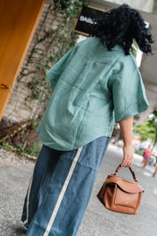 Linen Button Up | Sea Mist