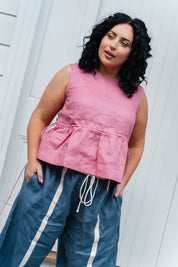 Peplum Linen Top | Petal