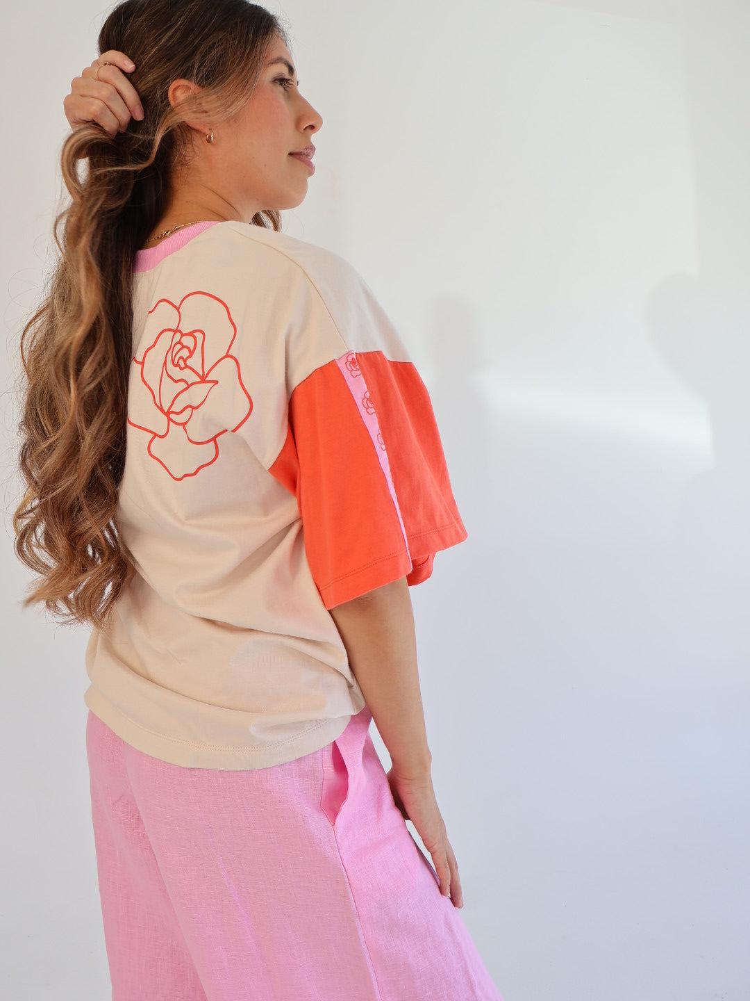 Oversized Cotton Tee | Rosey