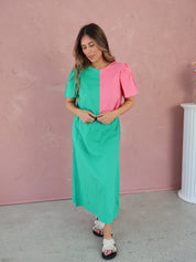 Posey Pink + Green Crop