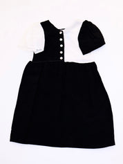The Ella Dress - Black + White Linen