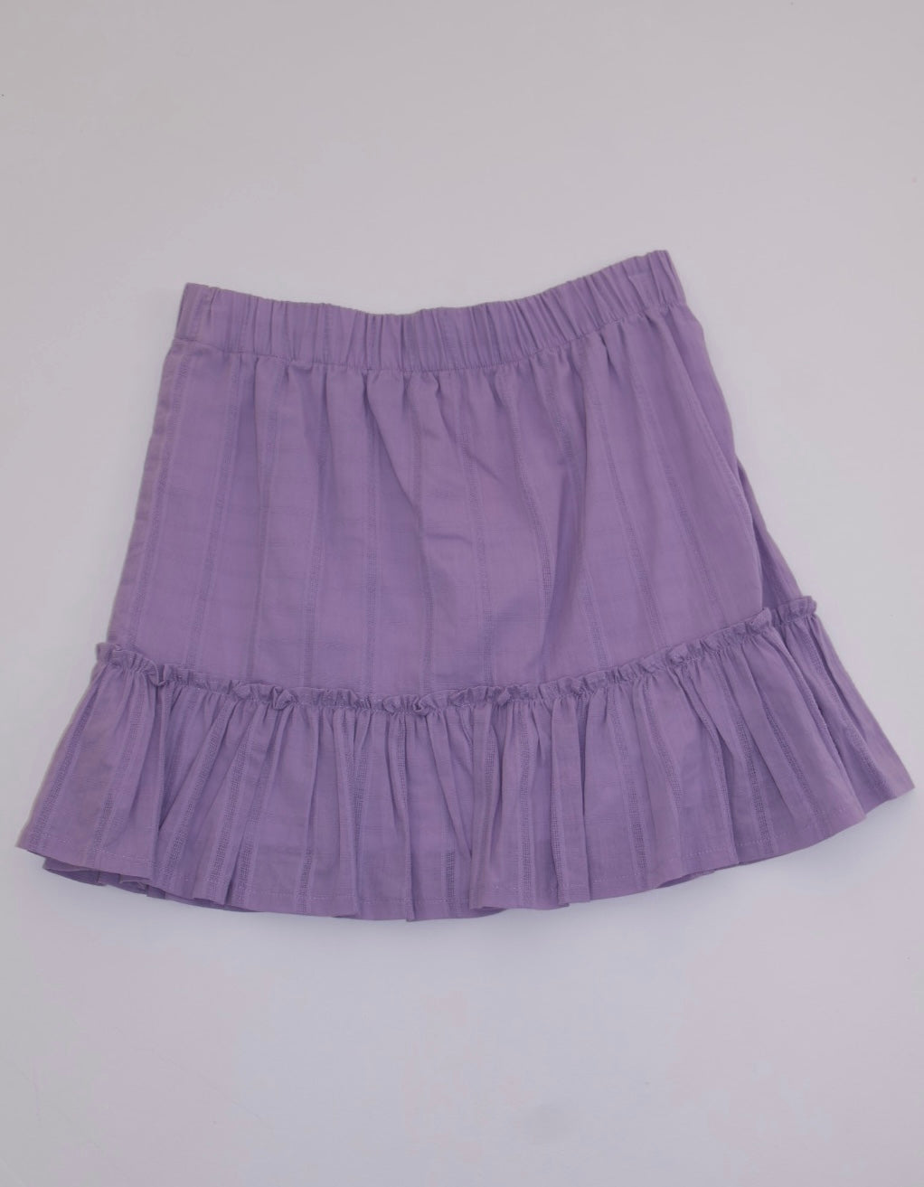Isla Ruffle Skirt - Lilac Stripe Cotton