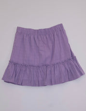 Isla Ruffle Skirt - Lilac Stripe Cotton