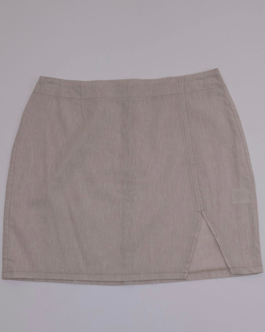 Sass Skirt - Natural Flax Linen