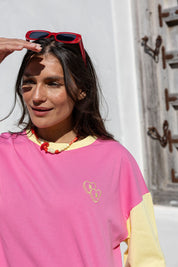 Relaxed Cotton Tee | Pink Lemonade
