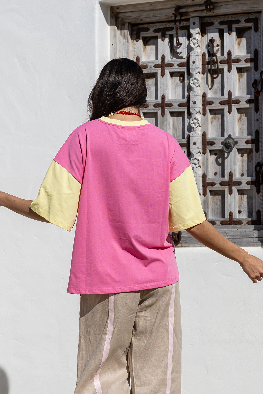 Relaxed Cotton Tee | Pink Lemonade