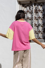 Relaxed Cotton Tee | Pink Lemonade