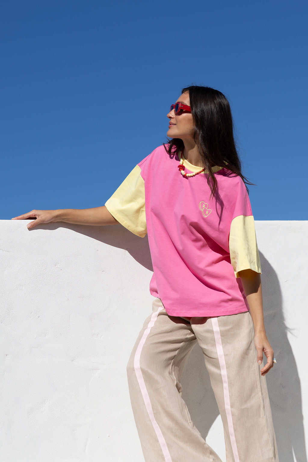 Relaxed Cotton Tee | Pink Lemonade