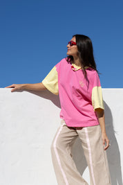 Relaxed Cotton Tee | Pink Lemonade