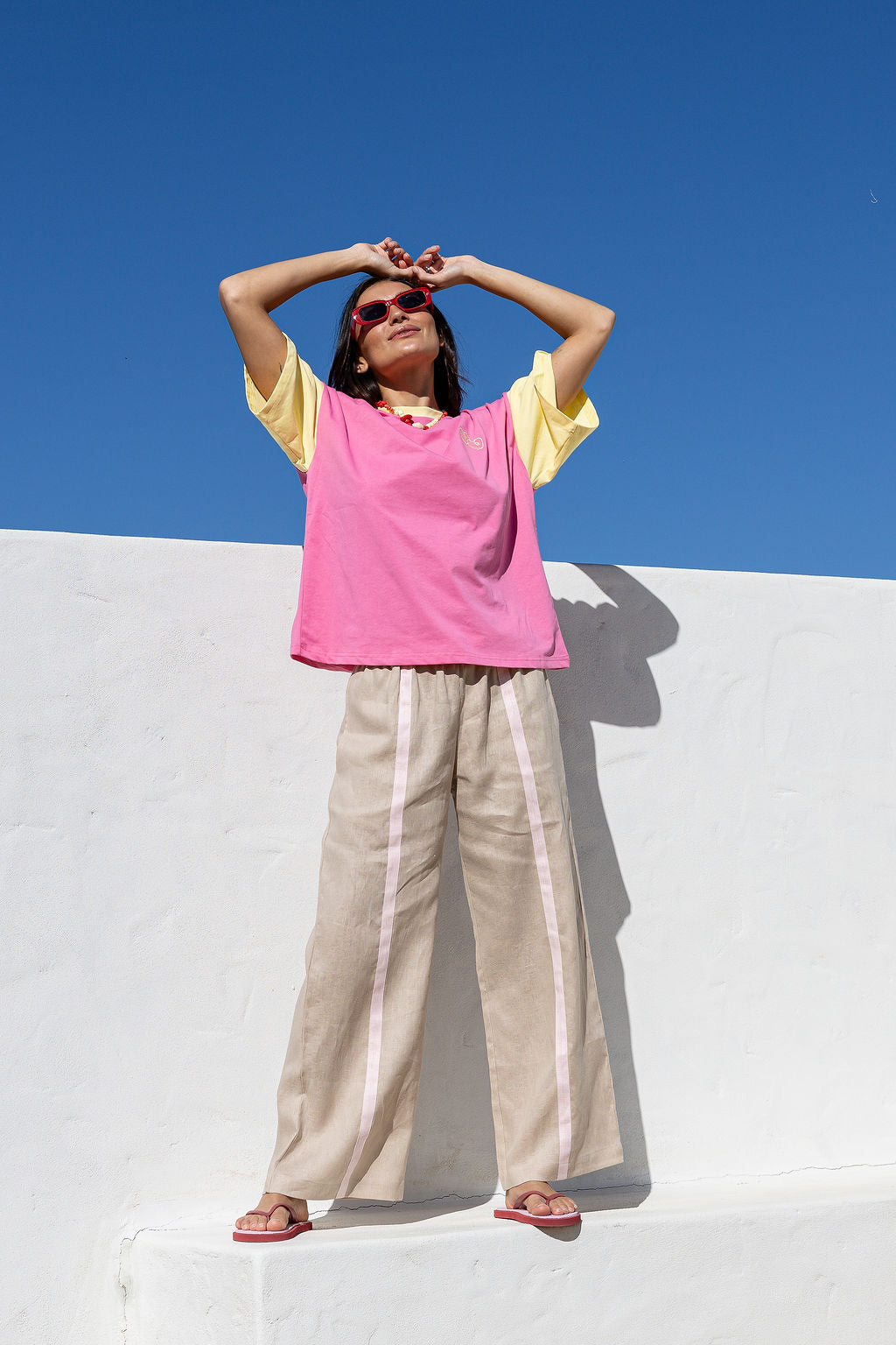 Relaxed Cotton Tee | Pink Lemonade