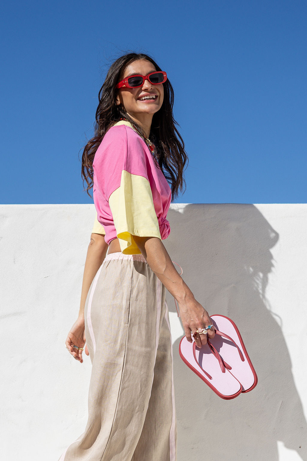 Relaxed Cotton Tee | Pink Lemonade