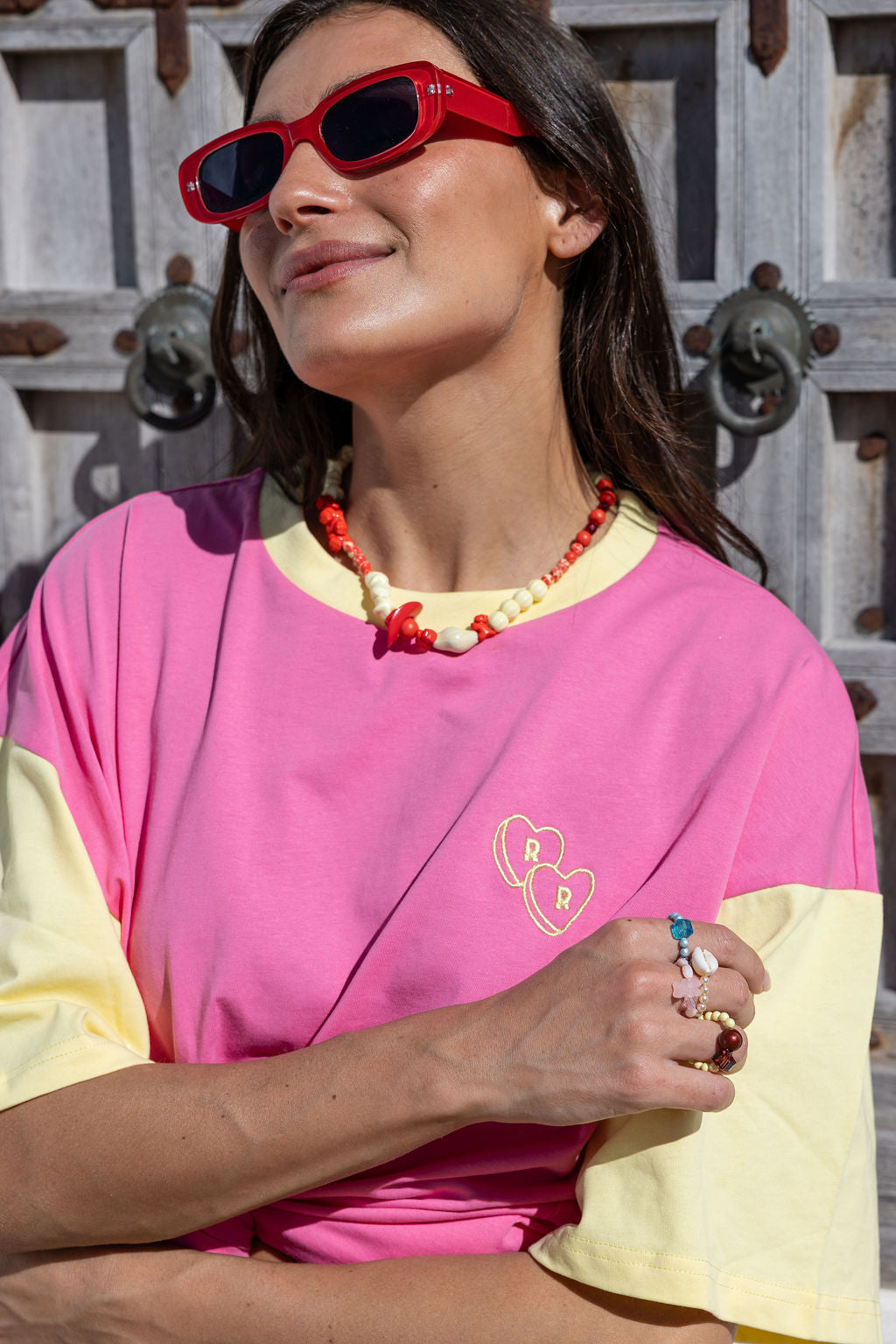 Relaxed Cotton Tee | Pink Lemonade