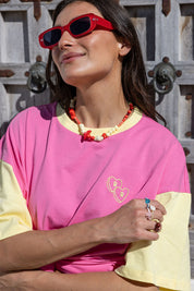 Relaxed Cotton Tee | Pink Lemonade