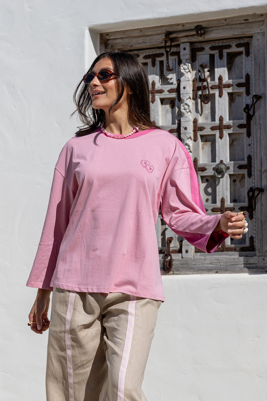Long Sleeve Cotton Tee | Berry Trio