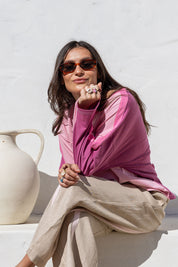 Long Sleeve Cotton Tee | Berry Trio