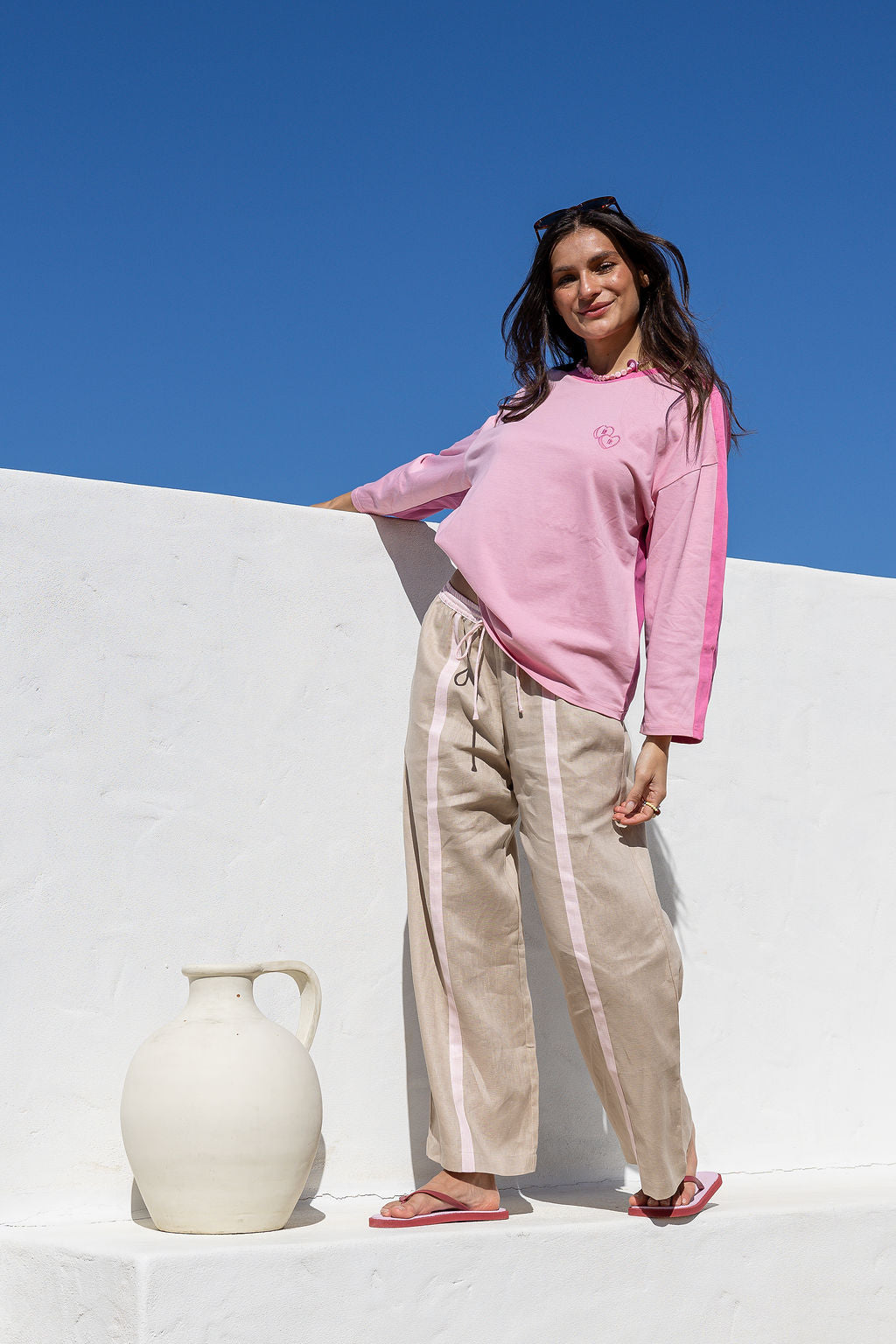Long Sleeve Cotton Tee | Berry Trio