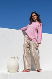 Long Sleeve Cotton Tee | Berry Trio