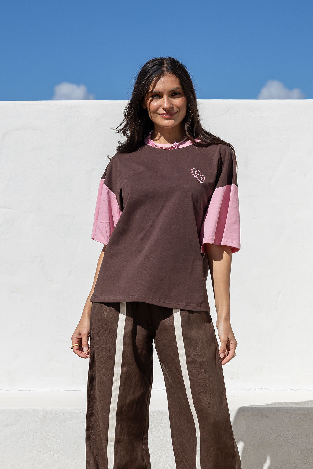 Relaxed Cotton Tee | Coco Blush