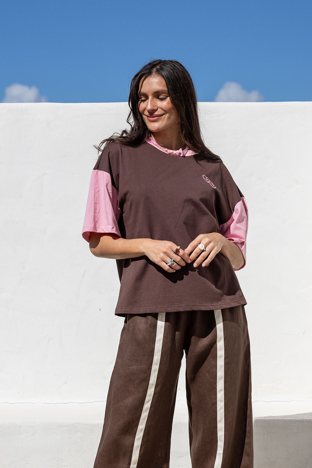 Relaxed Cotton Tee | Coco Blush