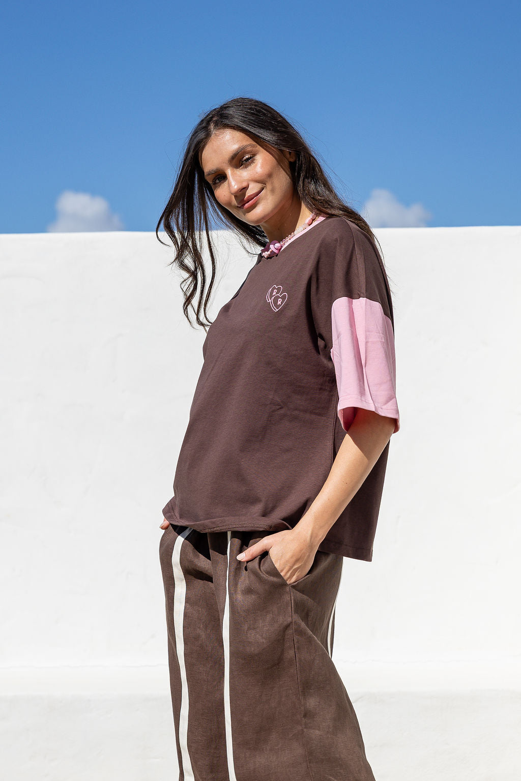 Relaxed Cotton Tee | Coco Blush