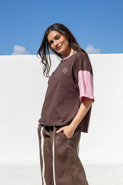 Relaxed Cotton Tee | Coco Blush