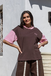 Relaxed Cotton Tee | Coco Blush