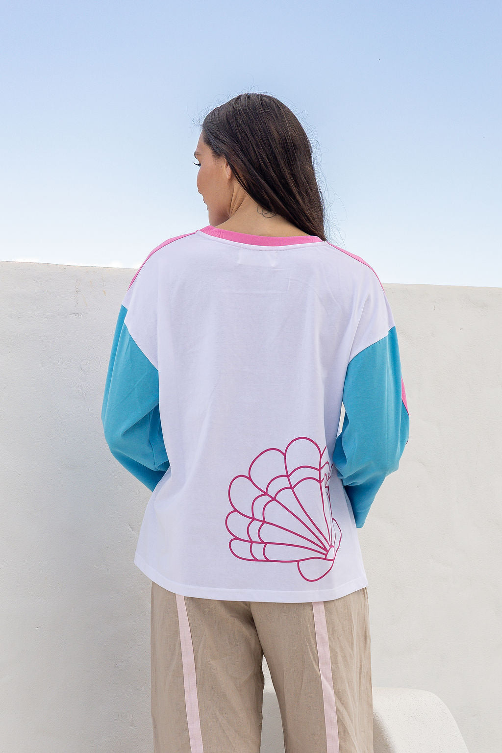Long Sleeve Cotton Tee | Shell