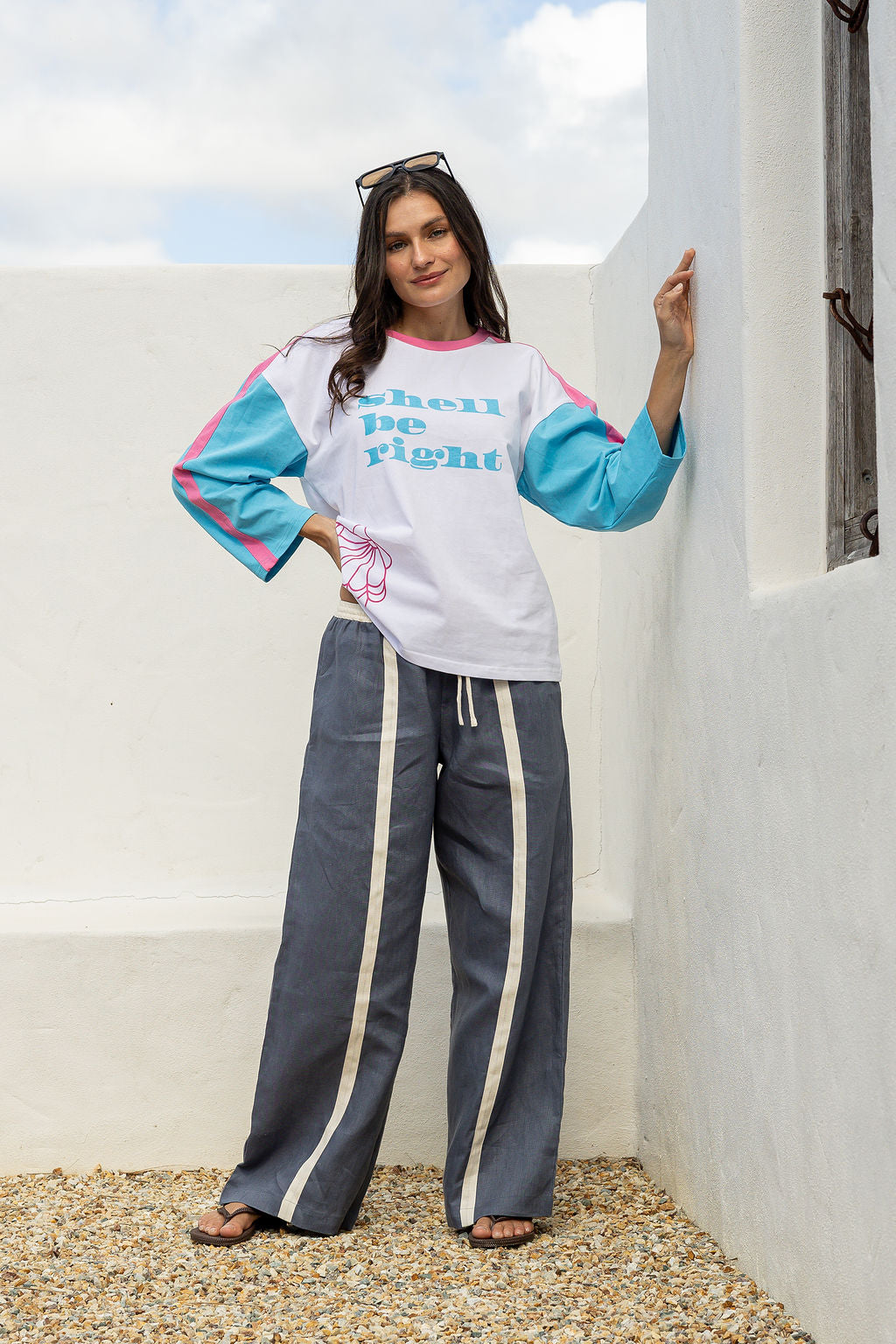 Long Sleeve Cotton Tee | Shell