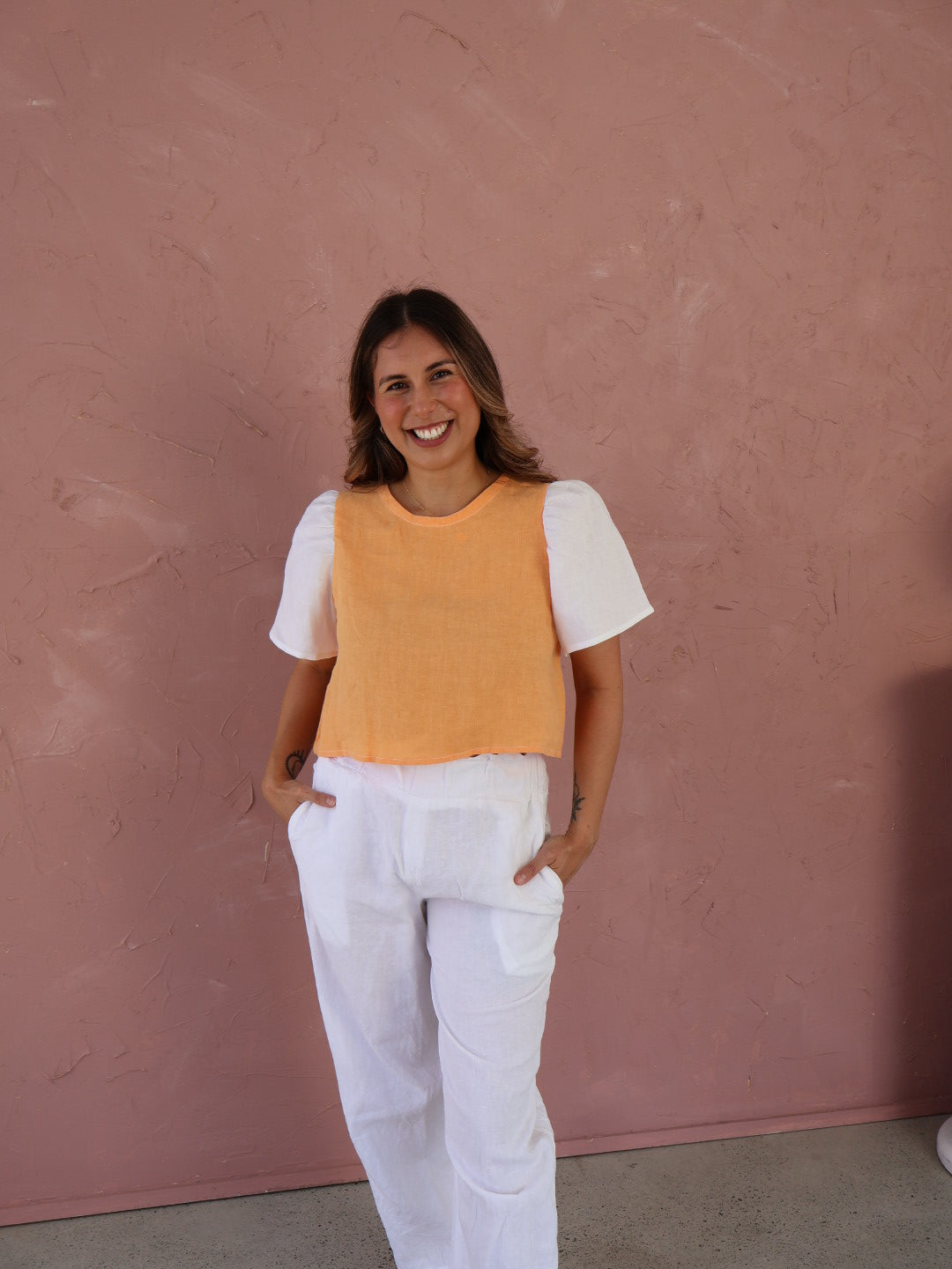 ROSE + REGGIE LINEN TOP