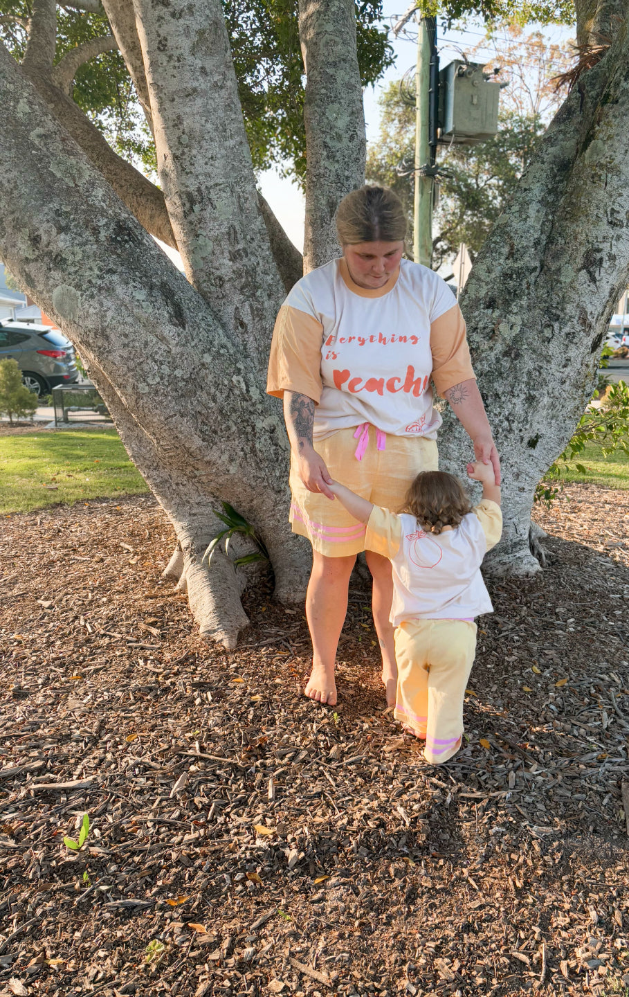 Mummy + Mini Peachy Tee - ROSE + REGGIE