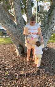 Mummy + Mini Peachy Tee - ROSE + REGGIE