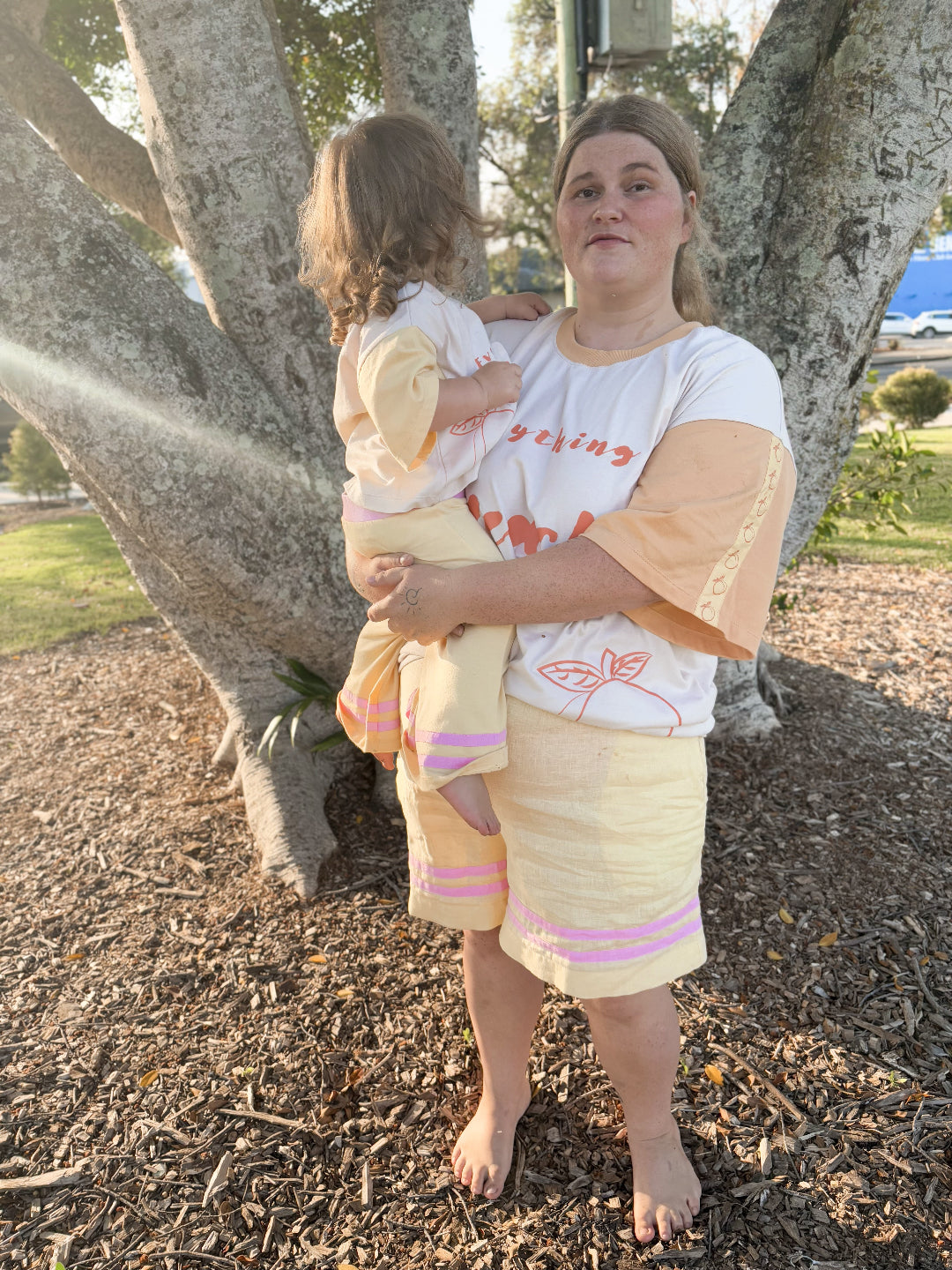 Mummy + Mini Peachy Tee - ROSE + REGGIE