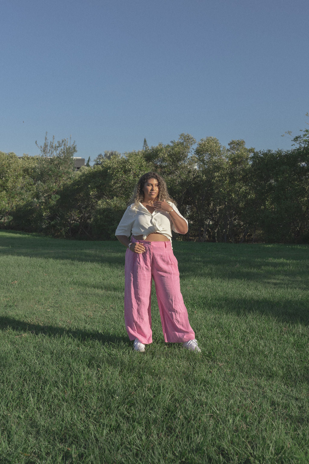 Henry Pants - Candy Pink Linen
