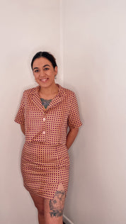 Sass Skirt - 70's Geometric Print