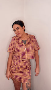 Sass Skirt - 70's Geometric Print