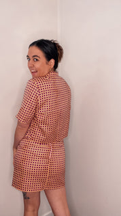 Sass Skirt - 70's Geometric Print